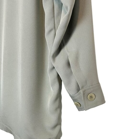 Aritzia Babaton light mint green oversized button down collared jacket size S - Picture 6 of 9